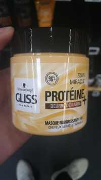 SCHWARZKOPF - Gliss protéine + beurre de karité - Masque nourrissant 4 en 1