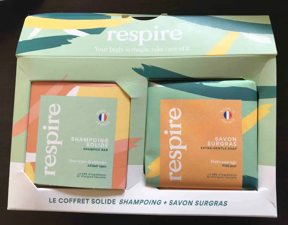 RESPIRE - Shampooing solide + savon surgras 