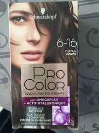 SCHWARZKOPF - Pro color, colore, protège et hydrate - 6-16 châtain cendré 