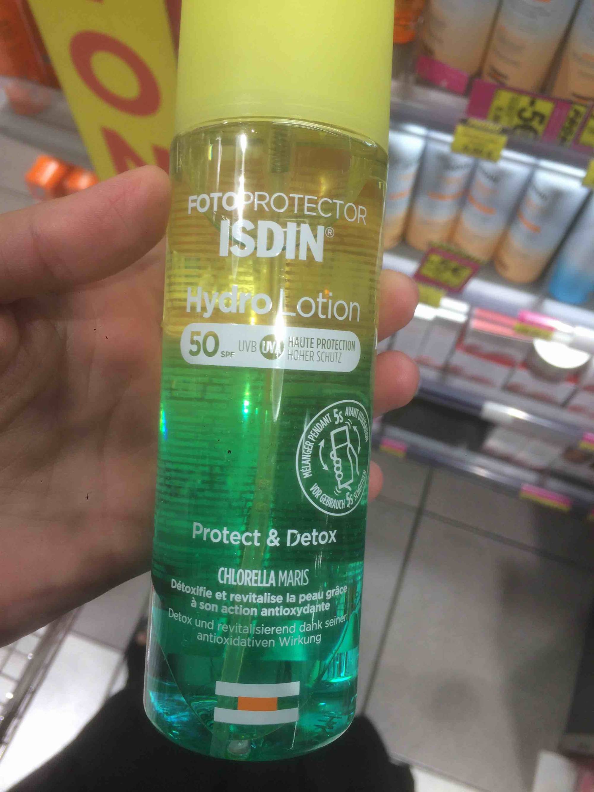 ISDIN - Fotoprotector protect & detox - Hydro lotion SPF 50