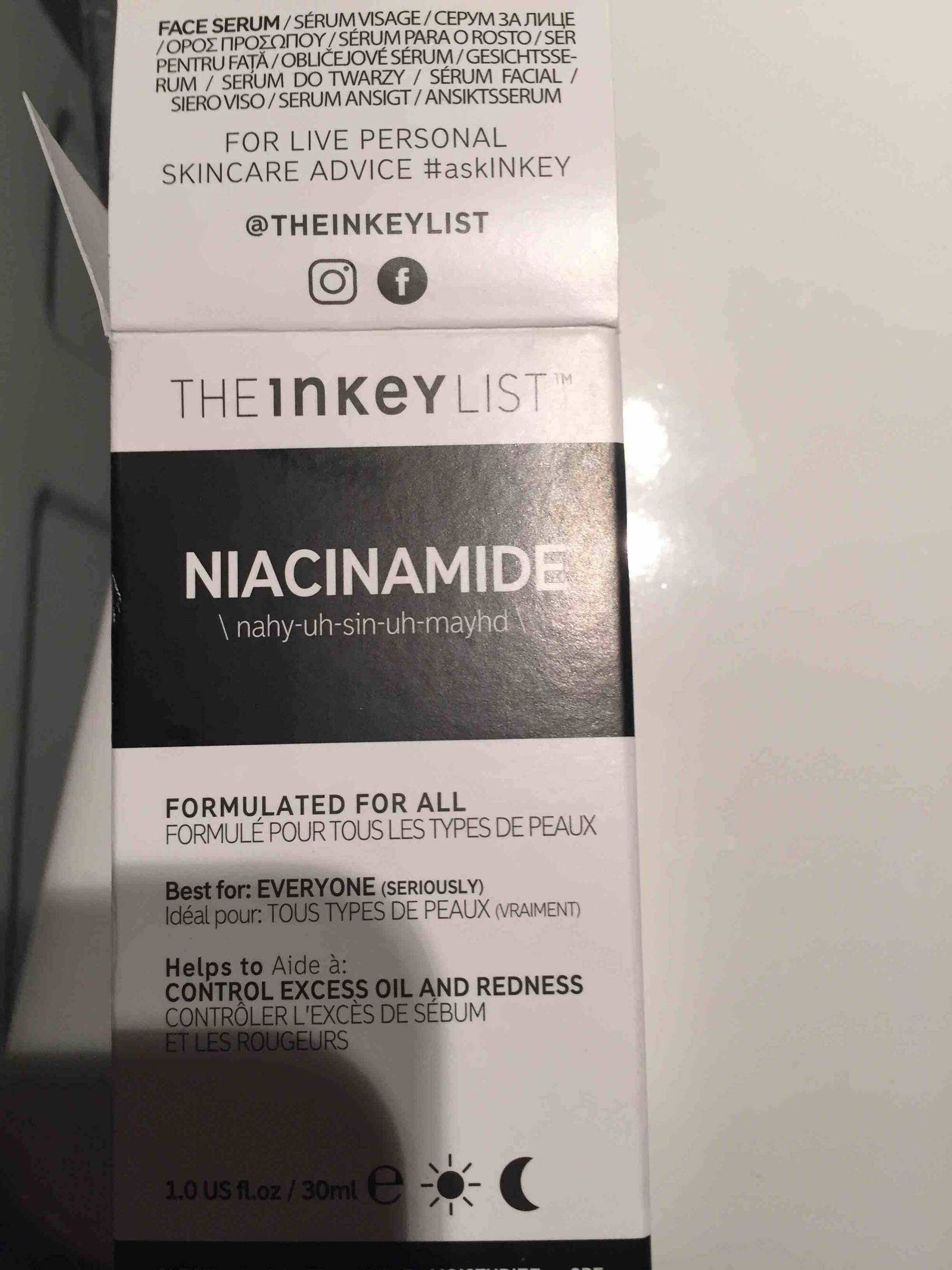 THE INKEY LIST - Niacinamide - Controler l'excès de sébum et les rougeurs