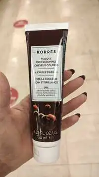 KORRES - Masque professionnel cheveux colorés à l'huile d'argan