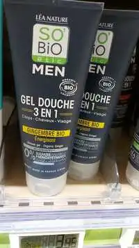 SO'BIO ÉTIC - Gingembre bio - Men Gel douche 3 en 1