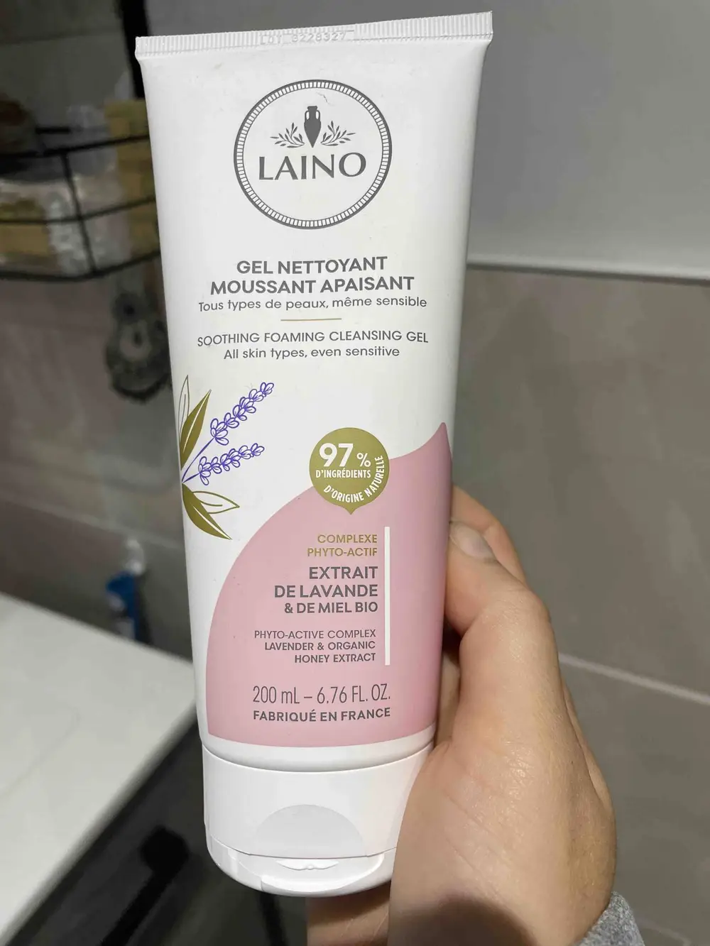 LAINO - Gel nettoyant moussant apaisant