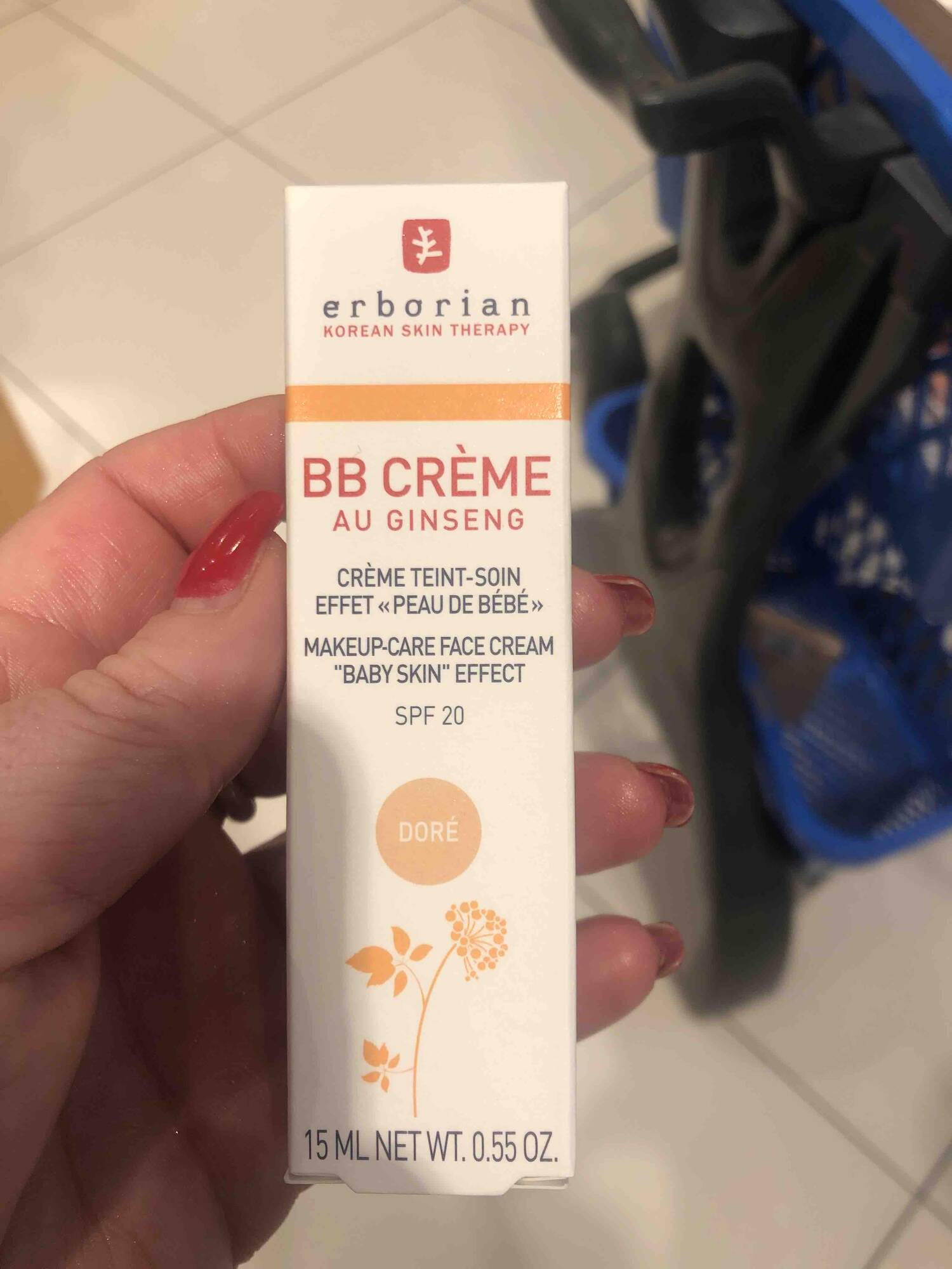 ERBORIAN - BB crème au ginseng SPF20 doré