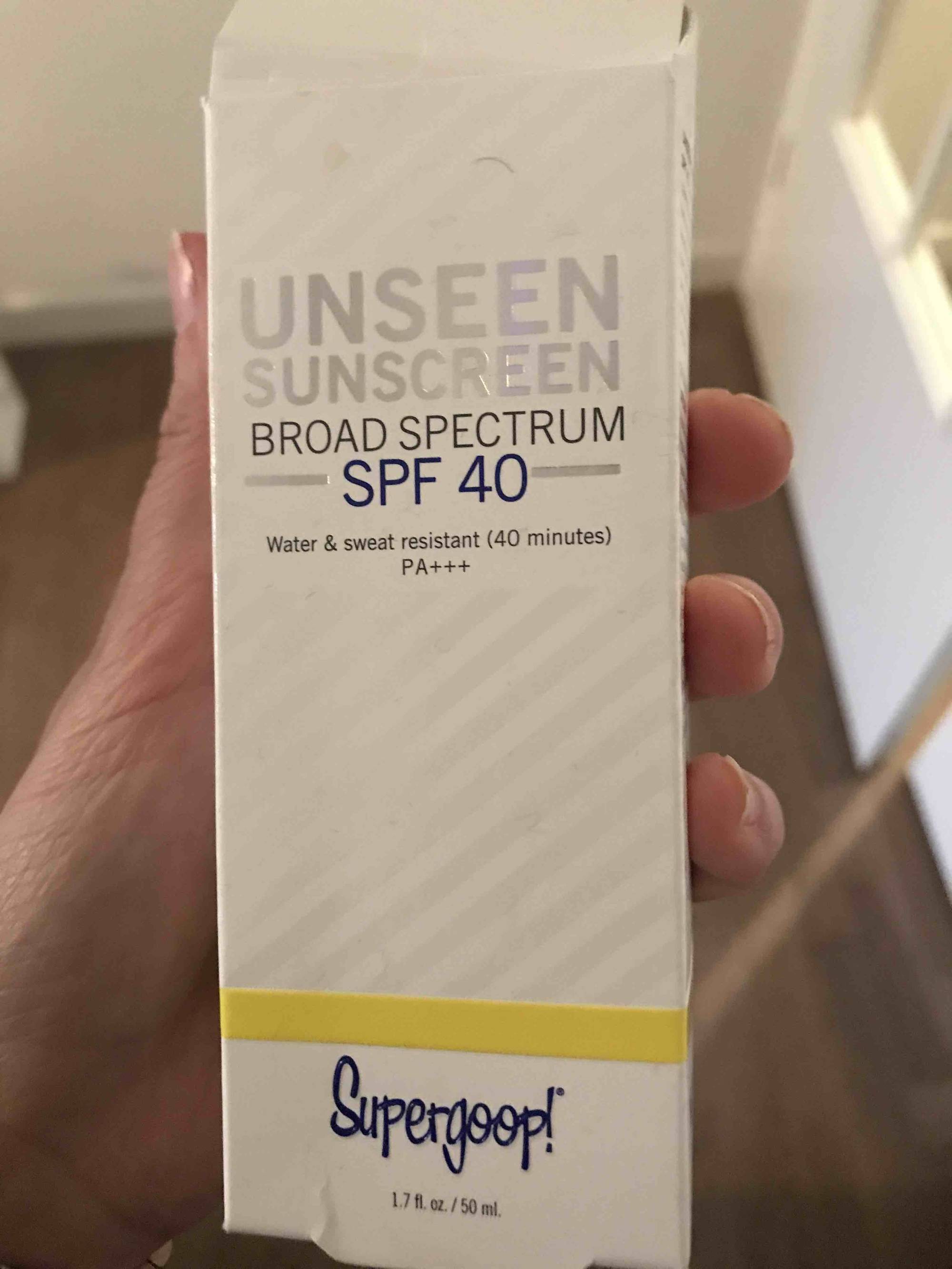 SUPERGOOP! - Unseen - Sunscreen broad spectrum SPF 40