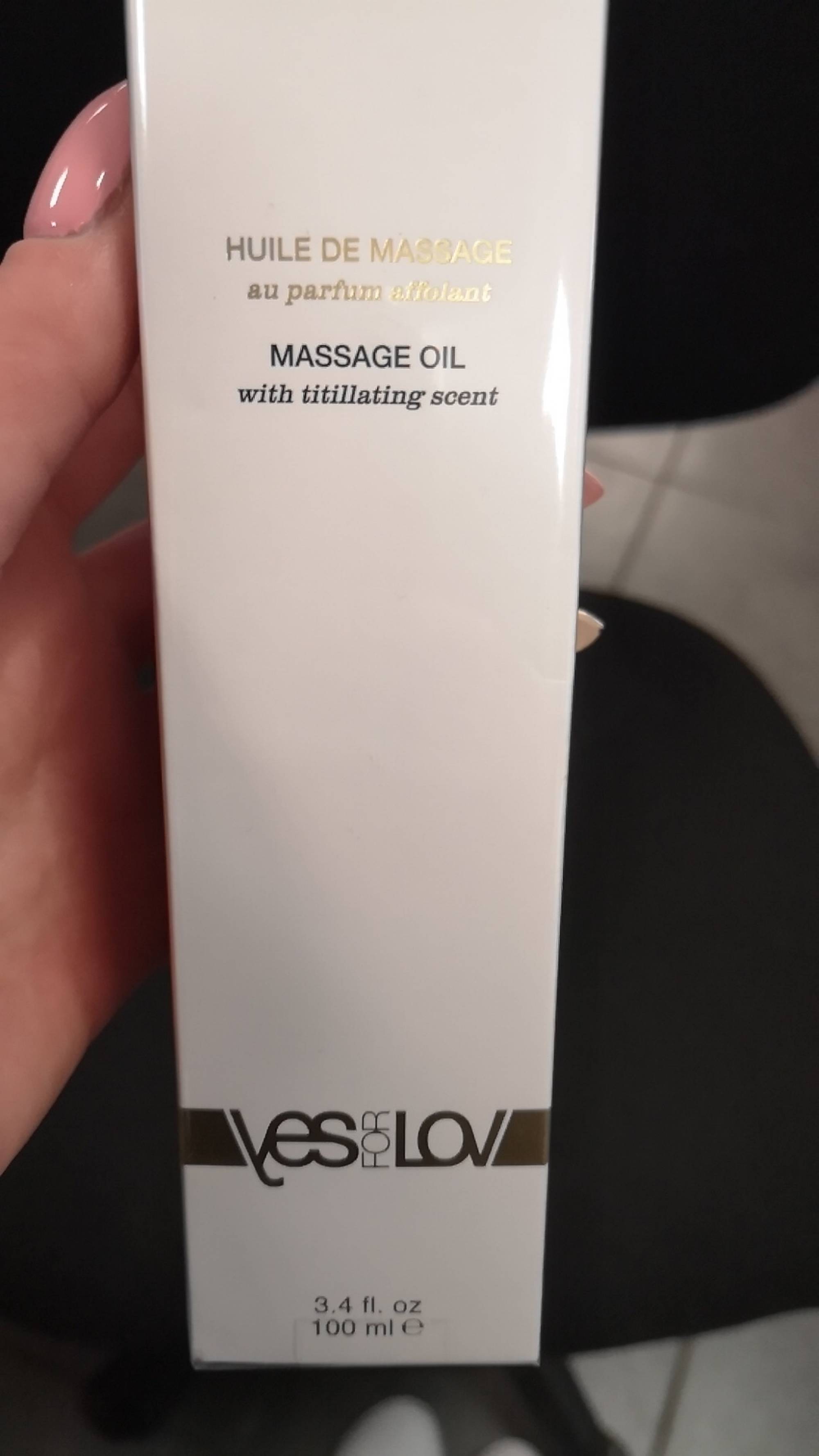 YES FOR LOVE - Huile de massage au parfum affolant