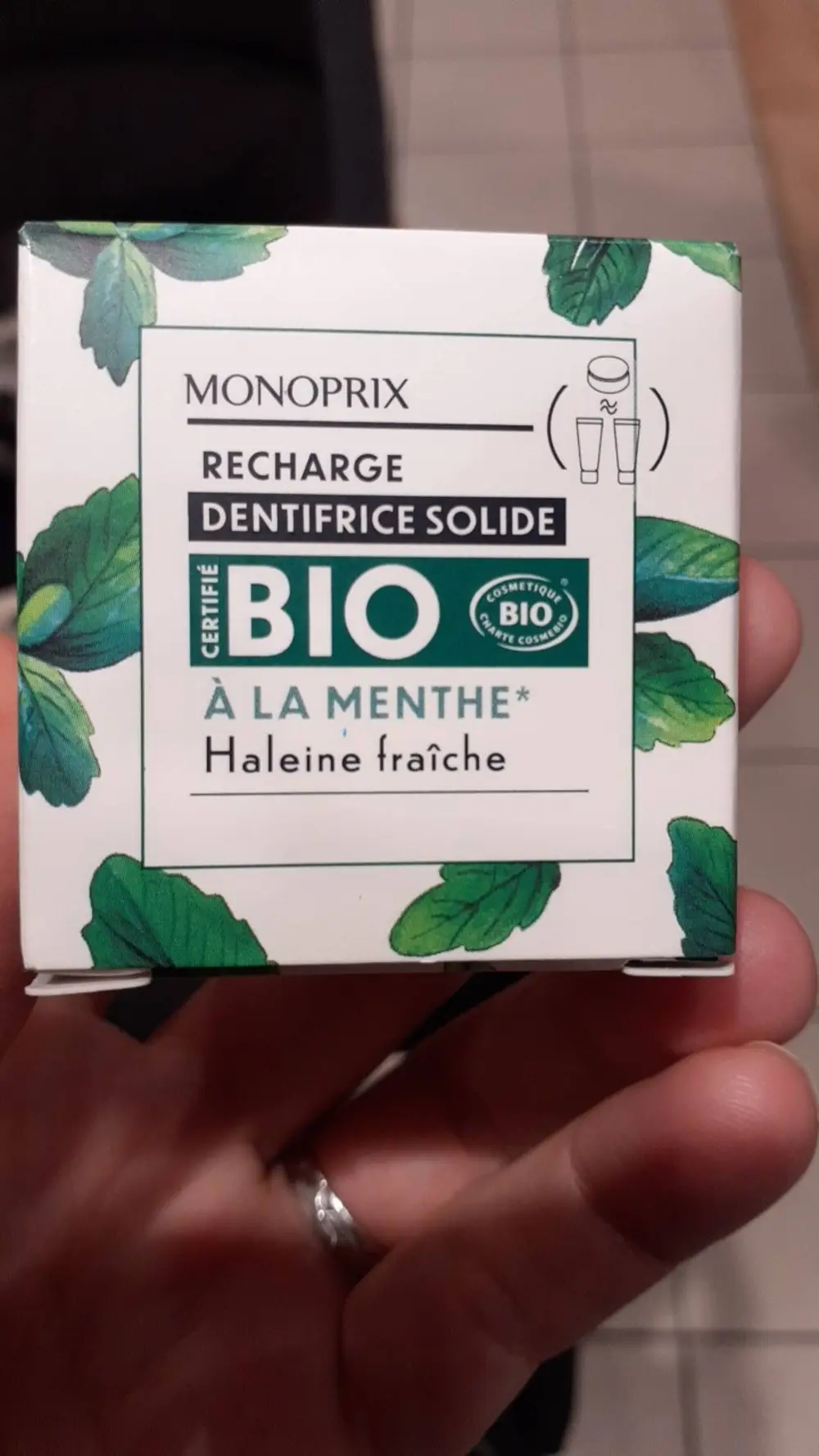 MONOPRIX - Recharge dentifrice solide bio à la menthe