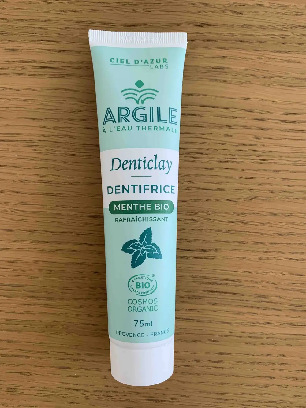 CIEL D'AZUR LABS - Argile à l'eau thermale - Dentifrice menthe
