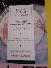 GARANCIA - Eclair de lune la foudroyante - Crème lactée anti-taches