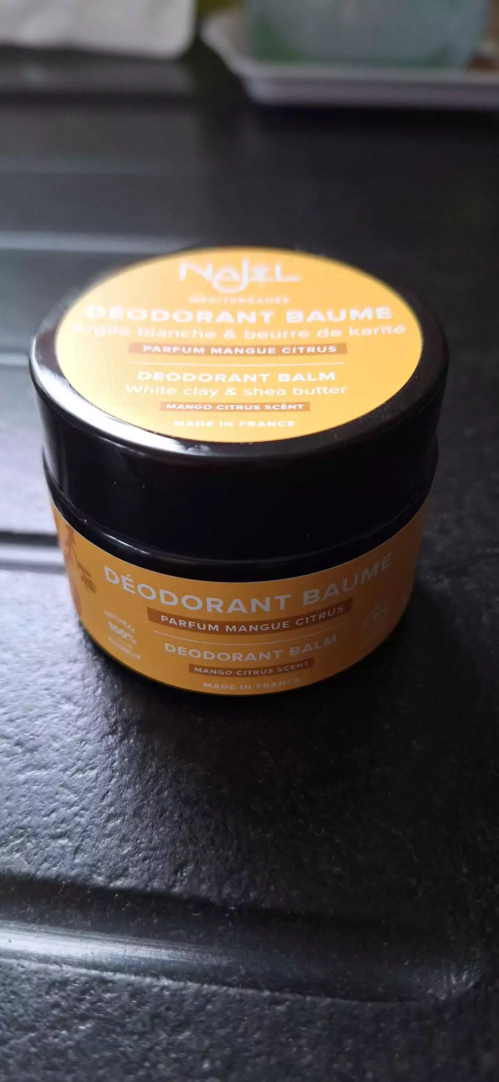 NAJEL - Déodorant baume parfum mangue citrus