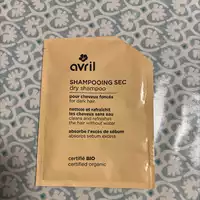 AVRIL - Shampooing sec pour cheveux foncés