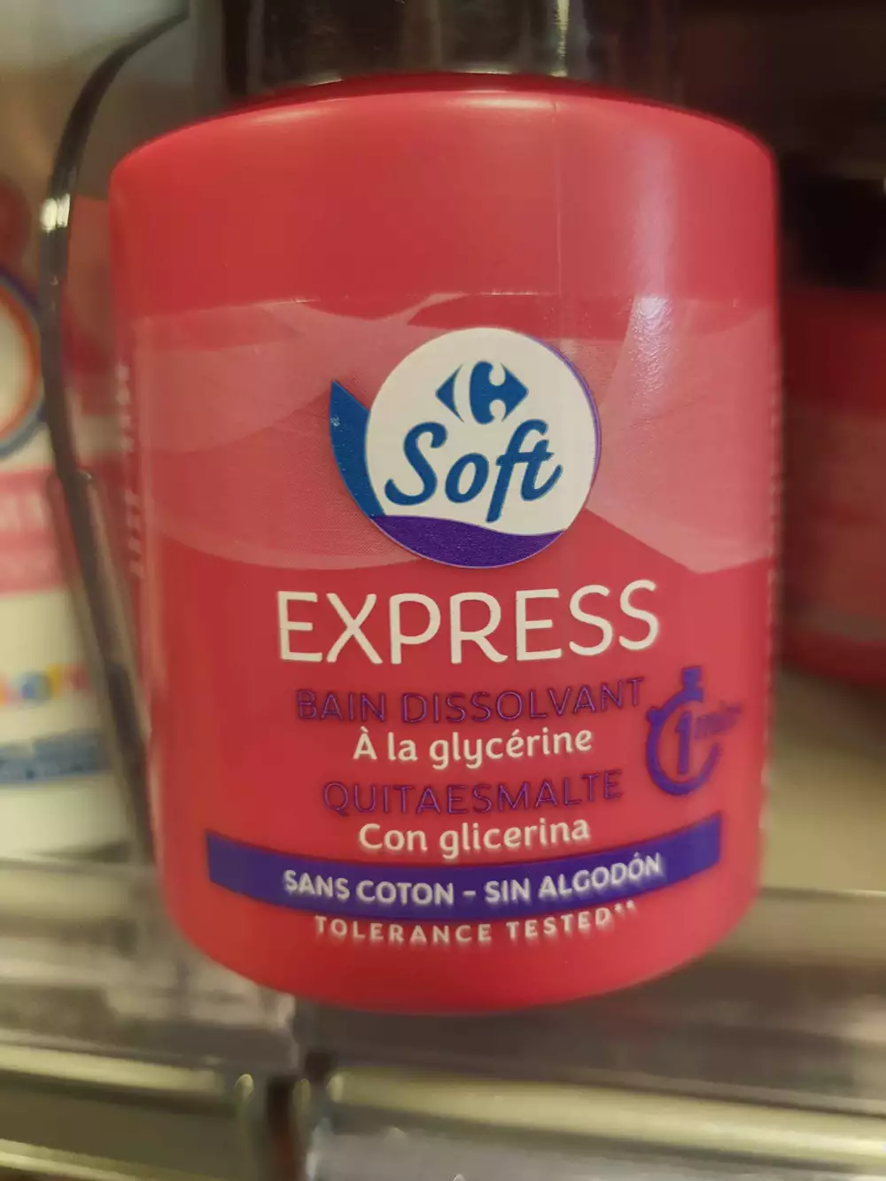 CARREFOUR SOFT - Express - Bain dissolvant à la glycérine sans coton