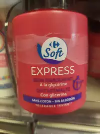 CARREFOUR SOFT - Express - Bain dissolvant à la glycérine sans coton