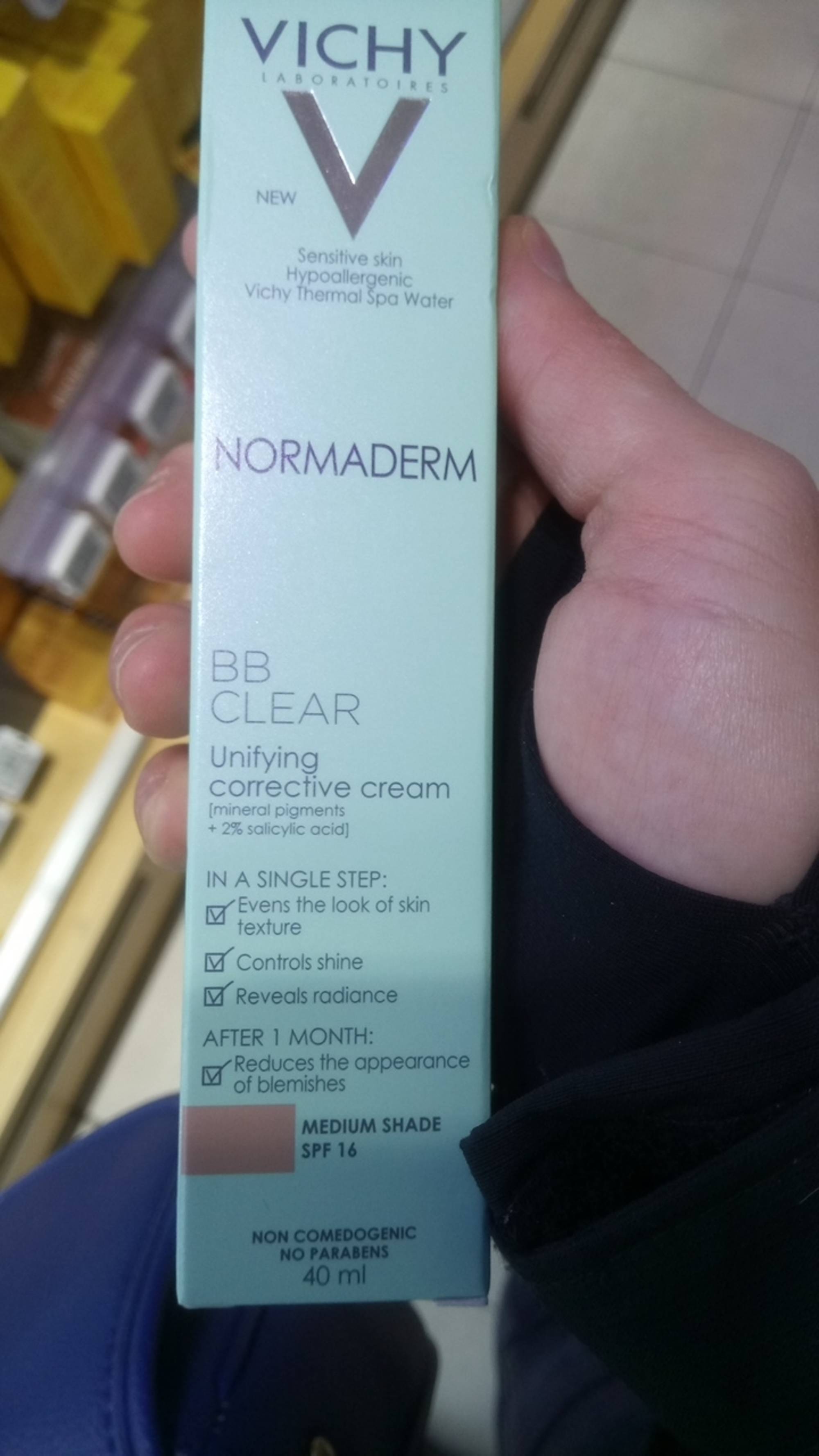 VICHY - Normaderm Bb clear - Unifying corrective cream