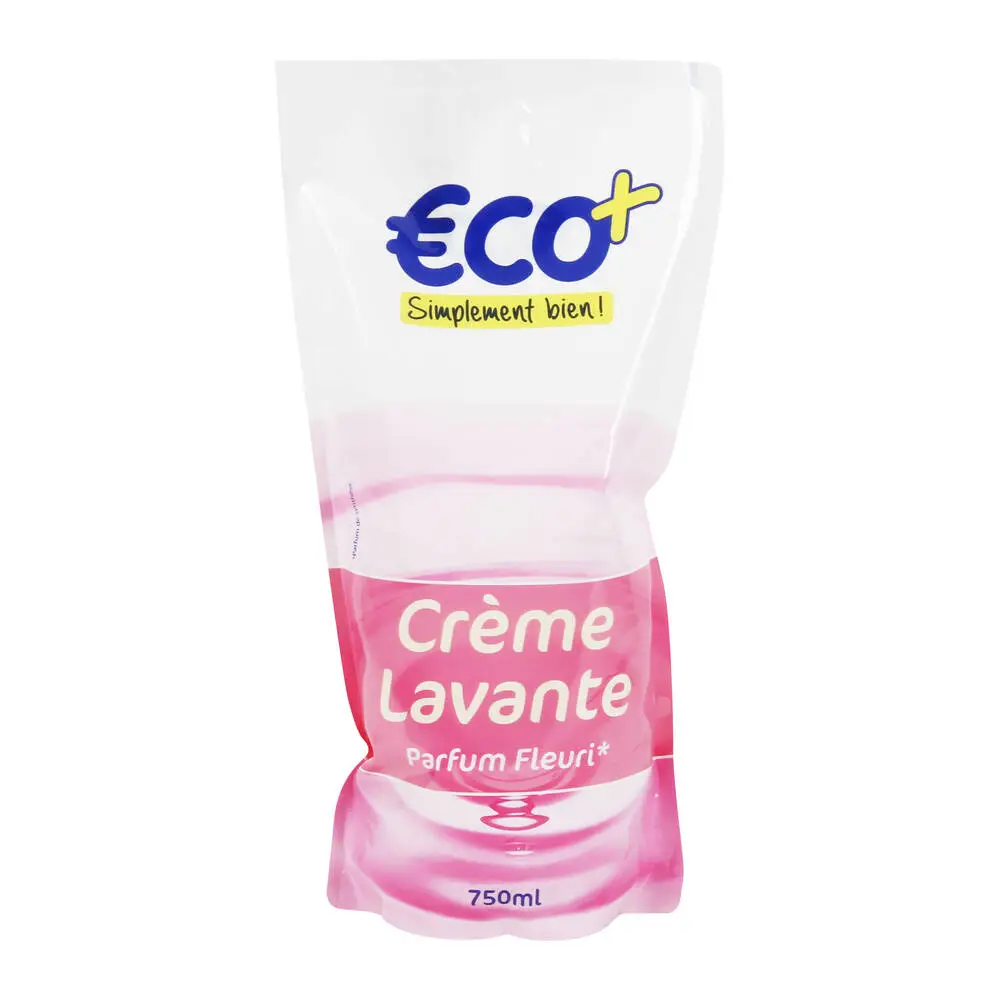 ECO+ - Crème lavante parfum fleuri - recharge 750 ml