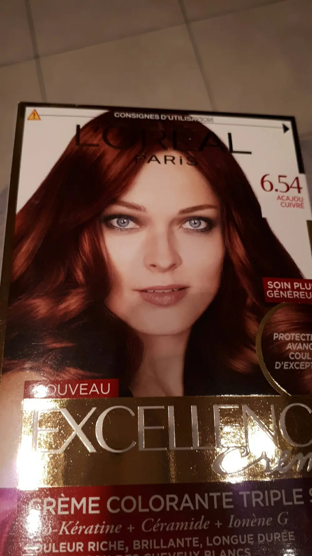 L'ORÉAL - Excellence - Crème colorante triple soin 6.54 acajou cuivre