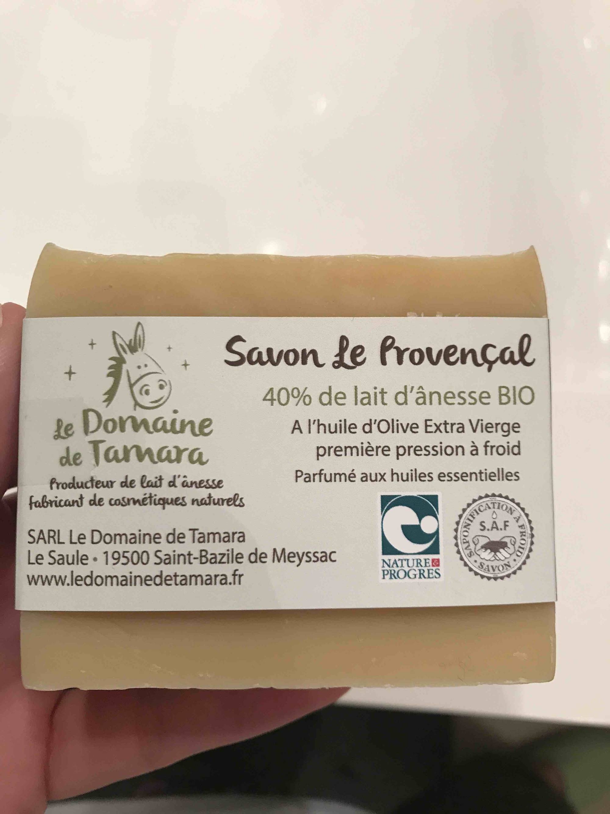 LE DOMAINE DE TAMARA - Savon Le Provençal - 40% de lait d'ânesse bio