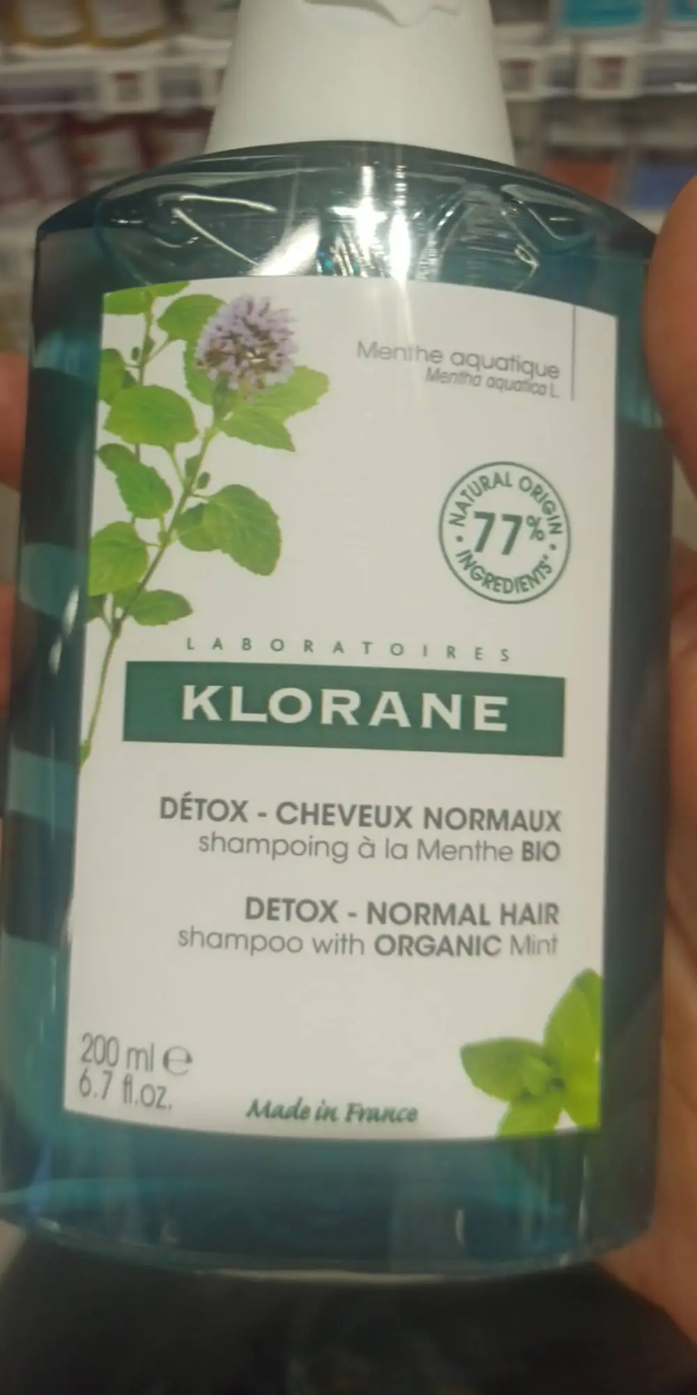 KLORANE - Shampoing à la Menthe bio