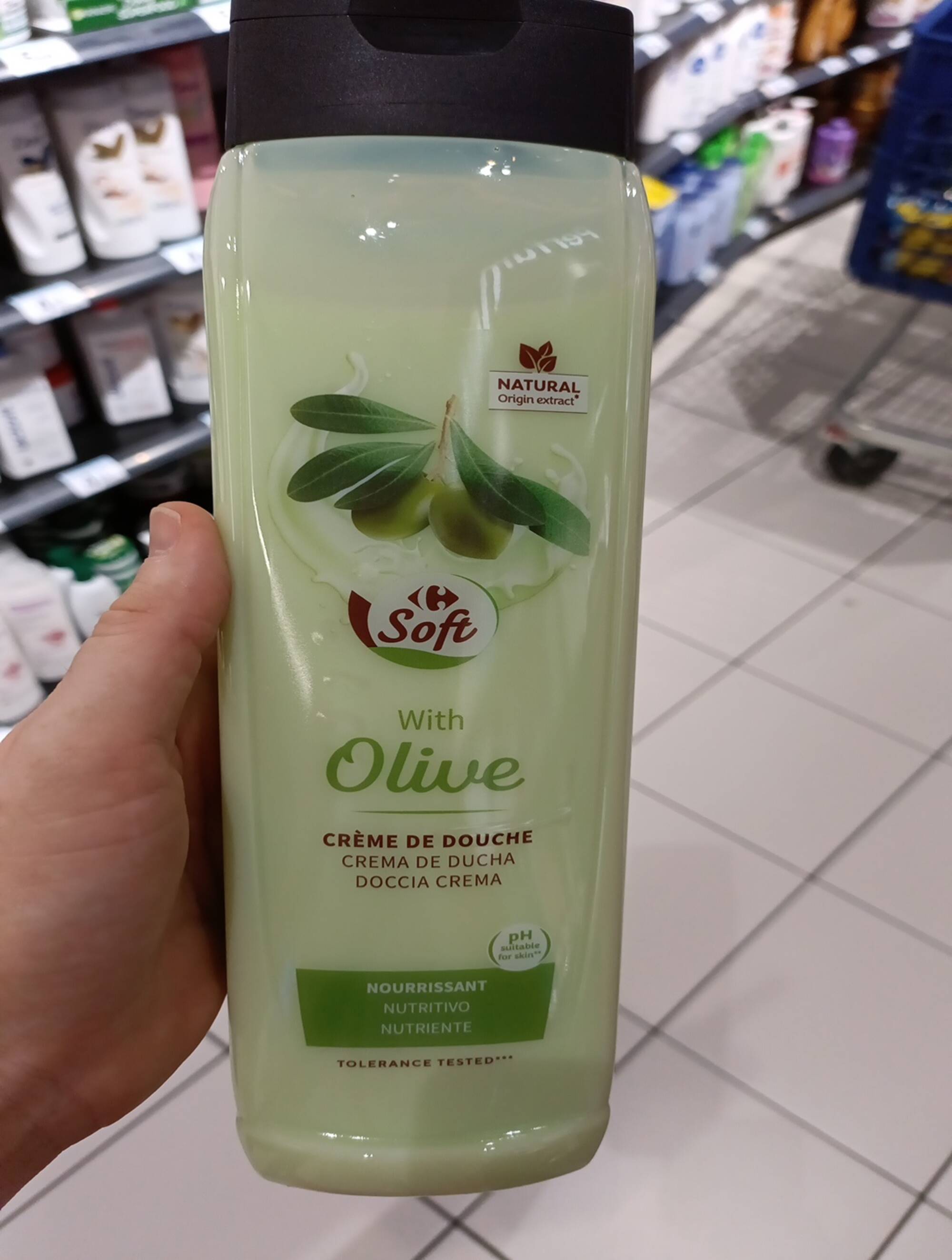 CARREFOUR - Soft - Crème de douche with olive