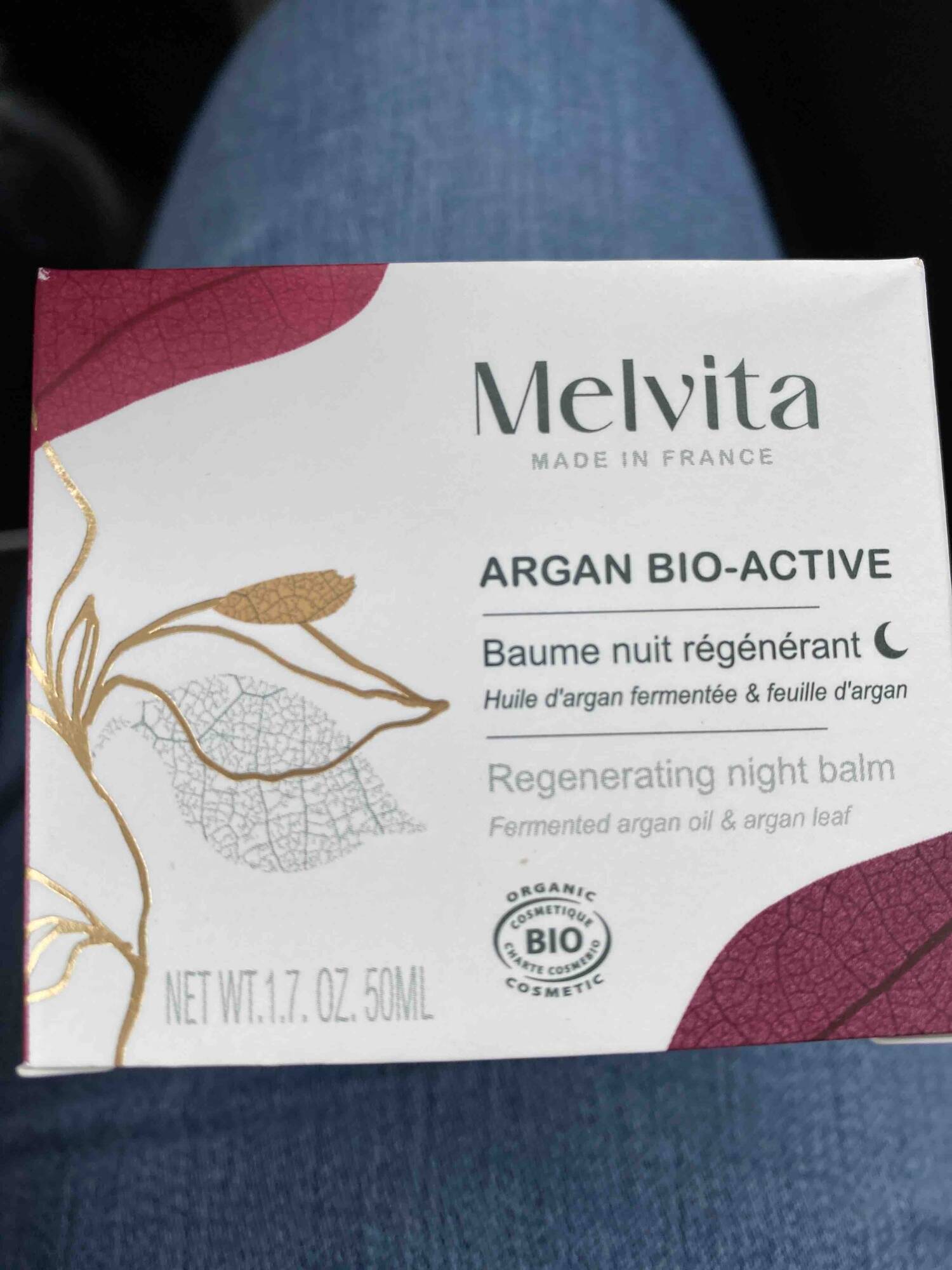 MELVITA - Argan bio active - Baume nuit régénérant