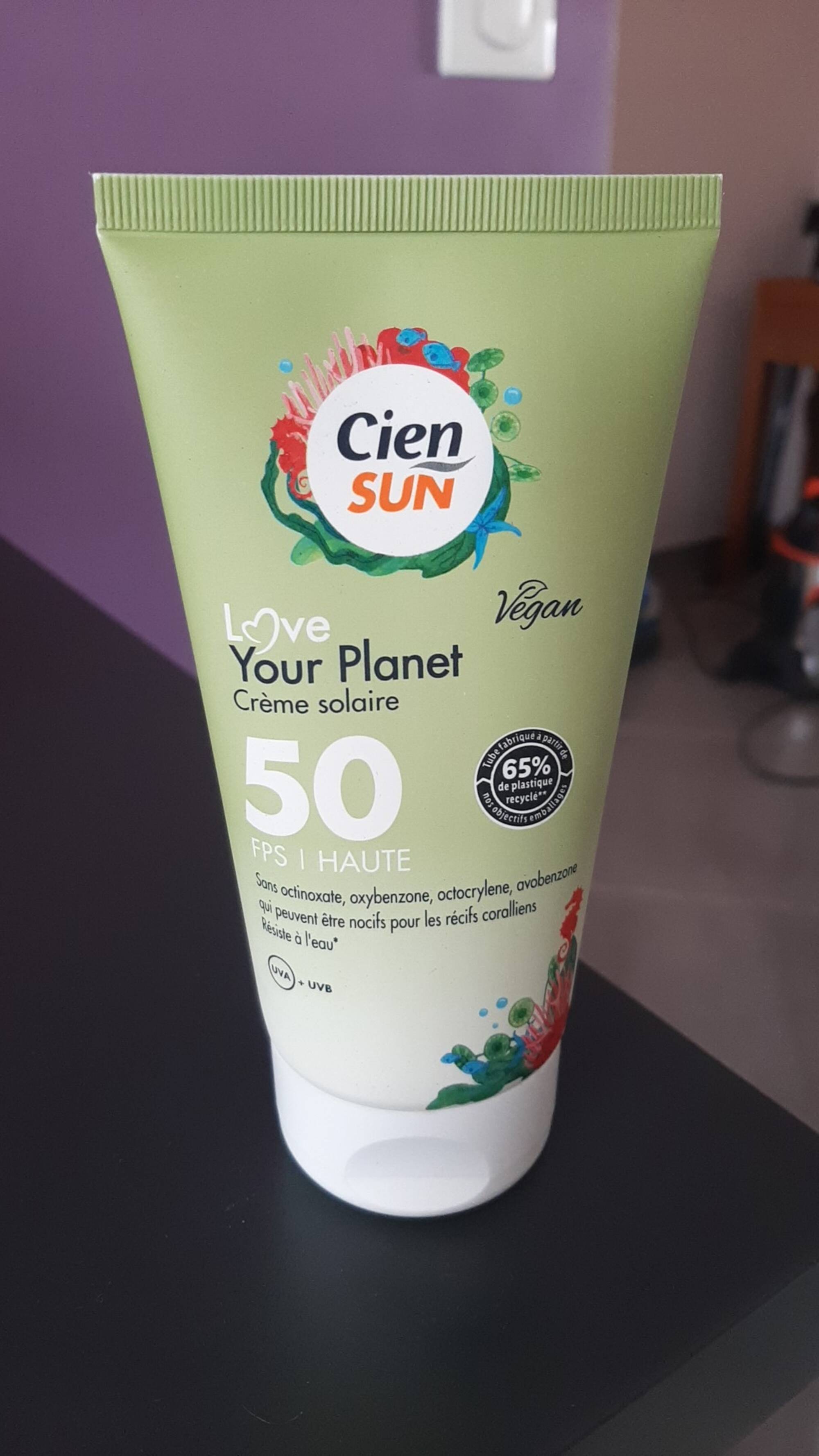 CIEN SUN - Love your planet - Crème solaire fps50