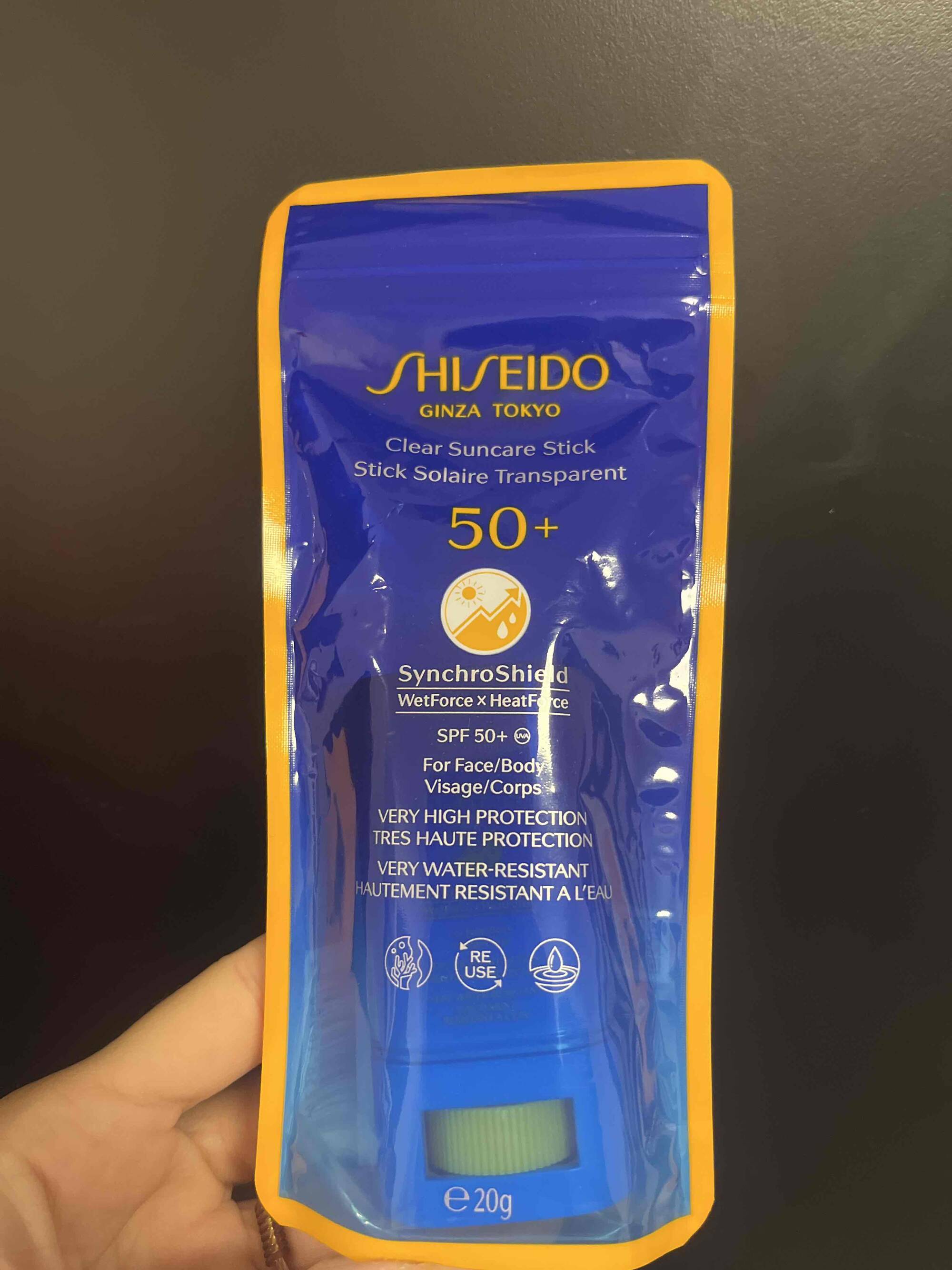 SHISEIDO - Stick solaire transparent spf50+