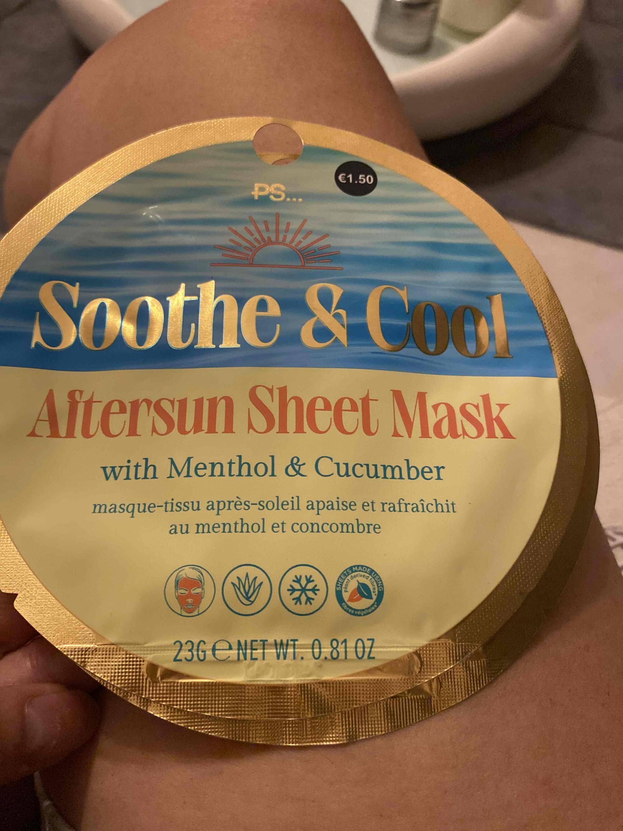 PRIMARK - Soothe & cool - Masque-tissu après soleil