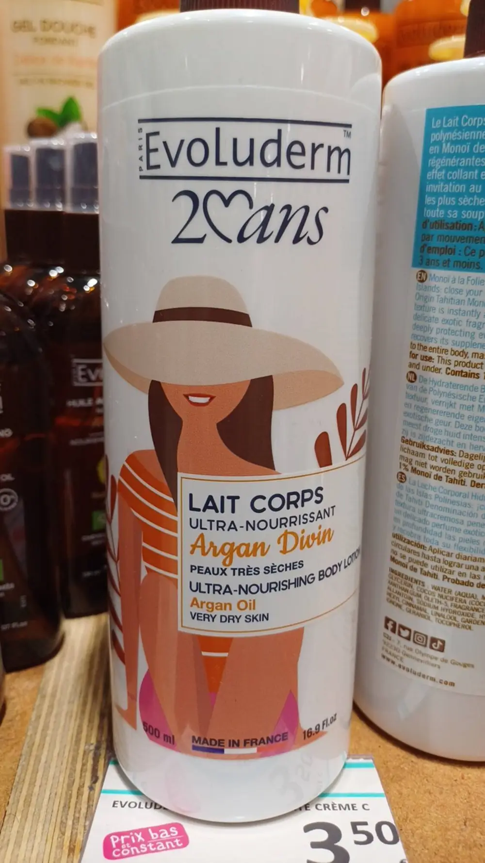 EVOLUDERM - Argan divin - Lait corps