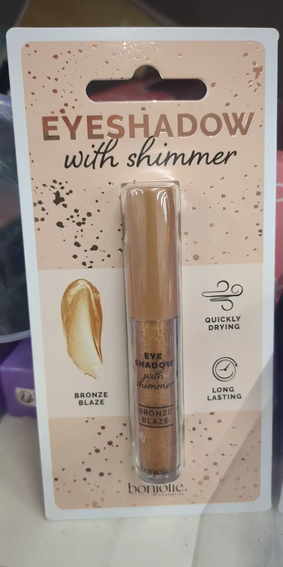 BONJOLIE - Eyeshadow with shimmer bronze blaze