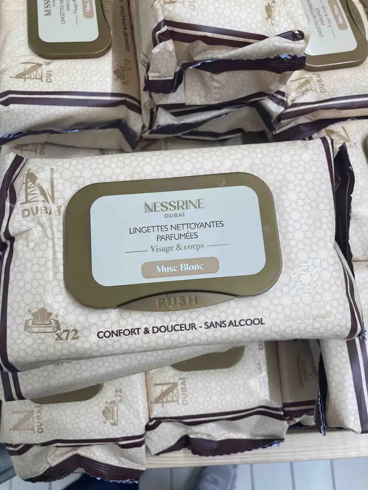 NESSRINE - Musc Blanc - Lingettes nettoyantes parfumées