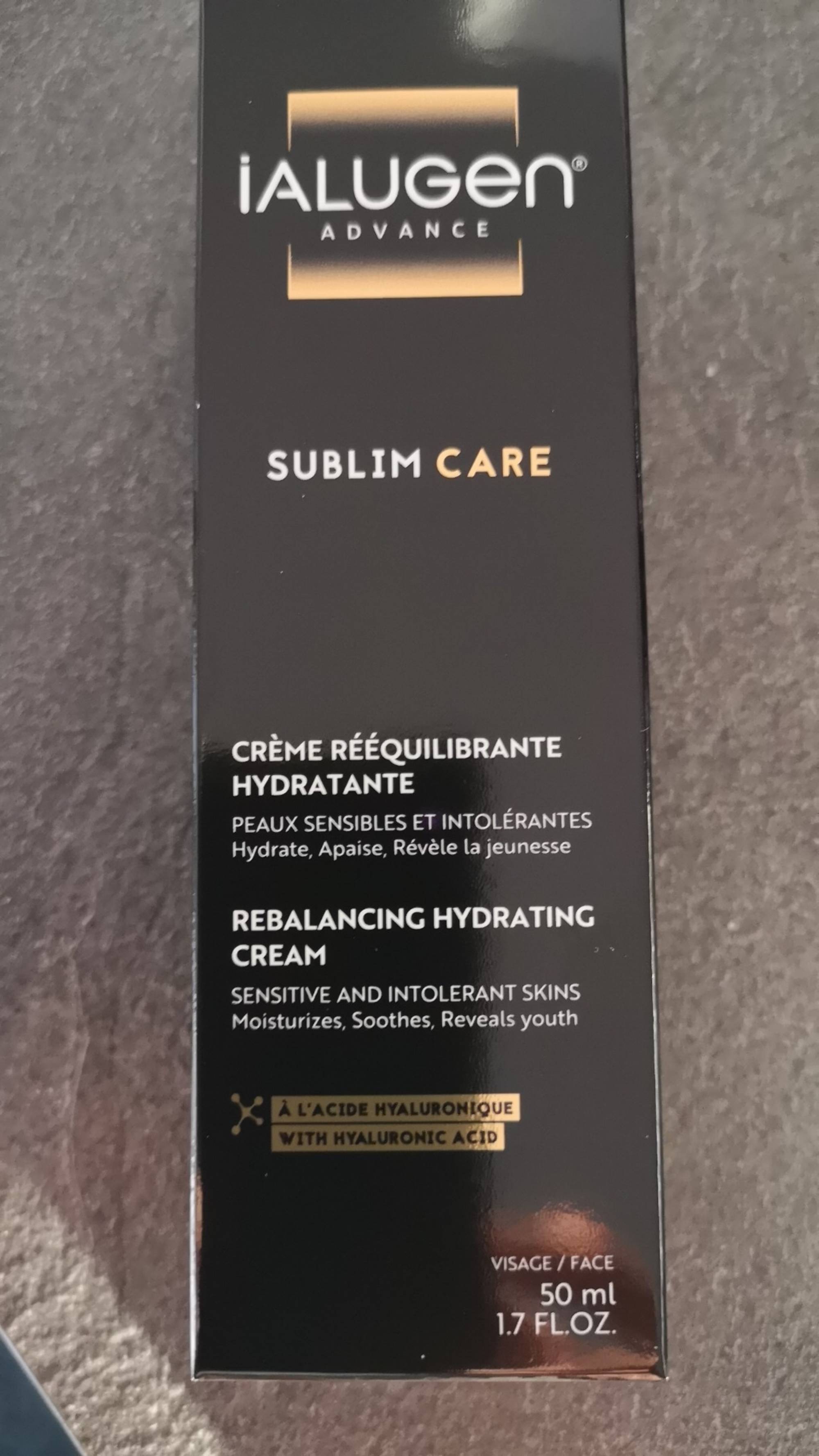 IALUGEN - Sublim care - Crème rééquilibrante hydratante