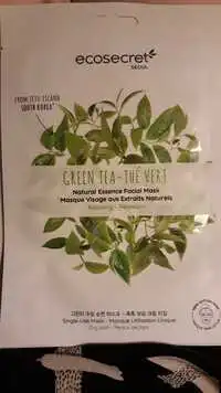 ECO SECRET - Thé vert - Masque visage aux extraits naturels