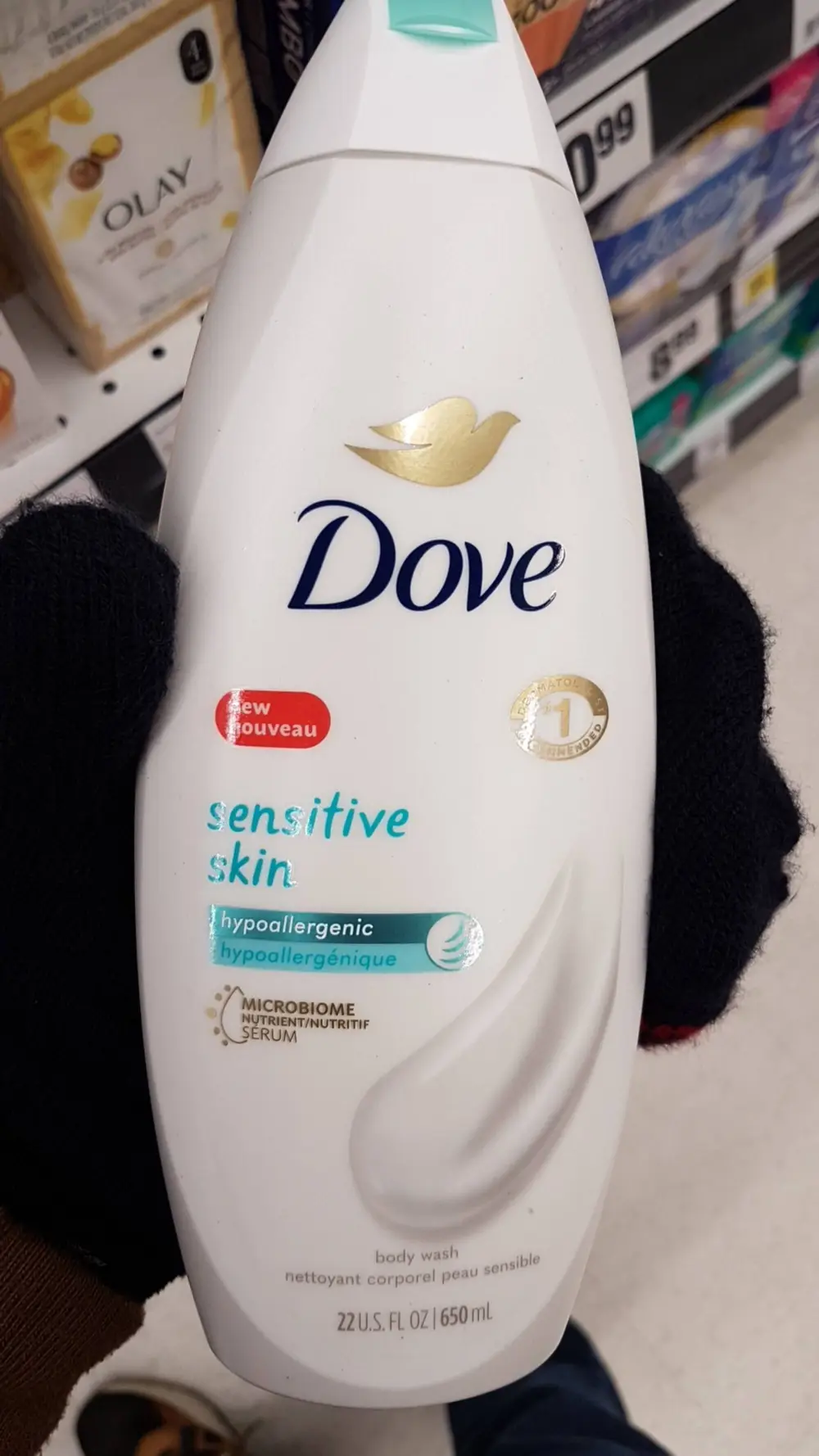 DOVE - Nettoyant corporel peau sensible