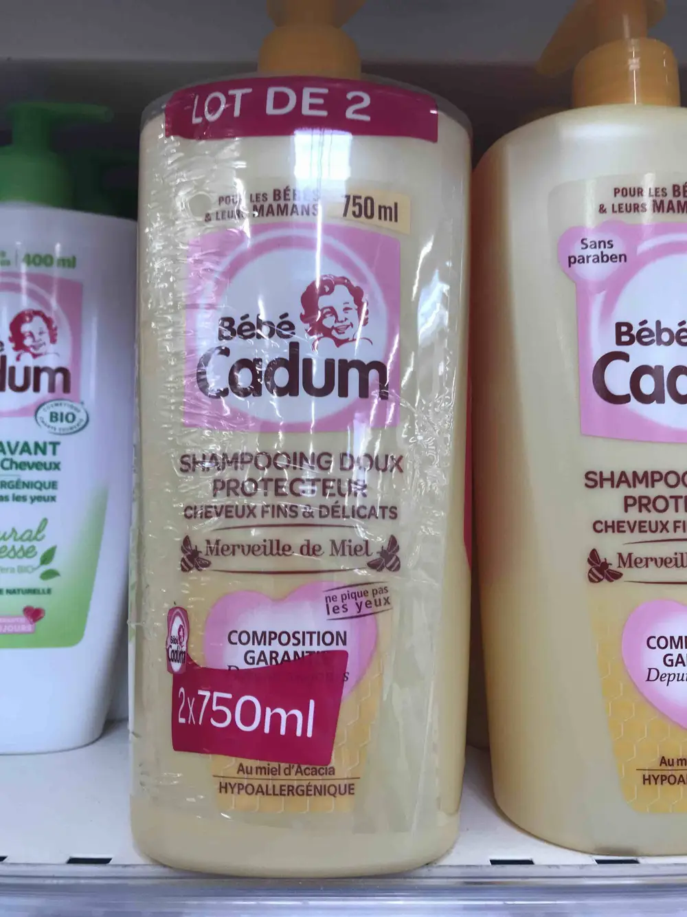 BÉBÉ CADUM - Shampooing doux protecteur cheveux fins & délicats