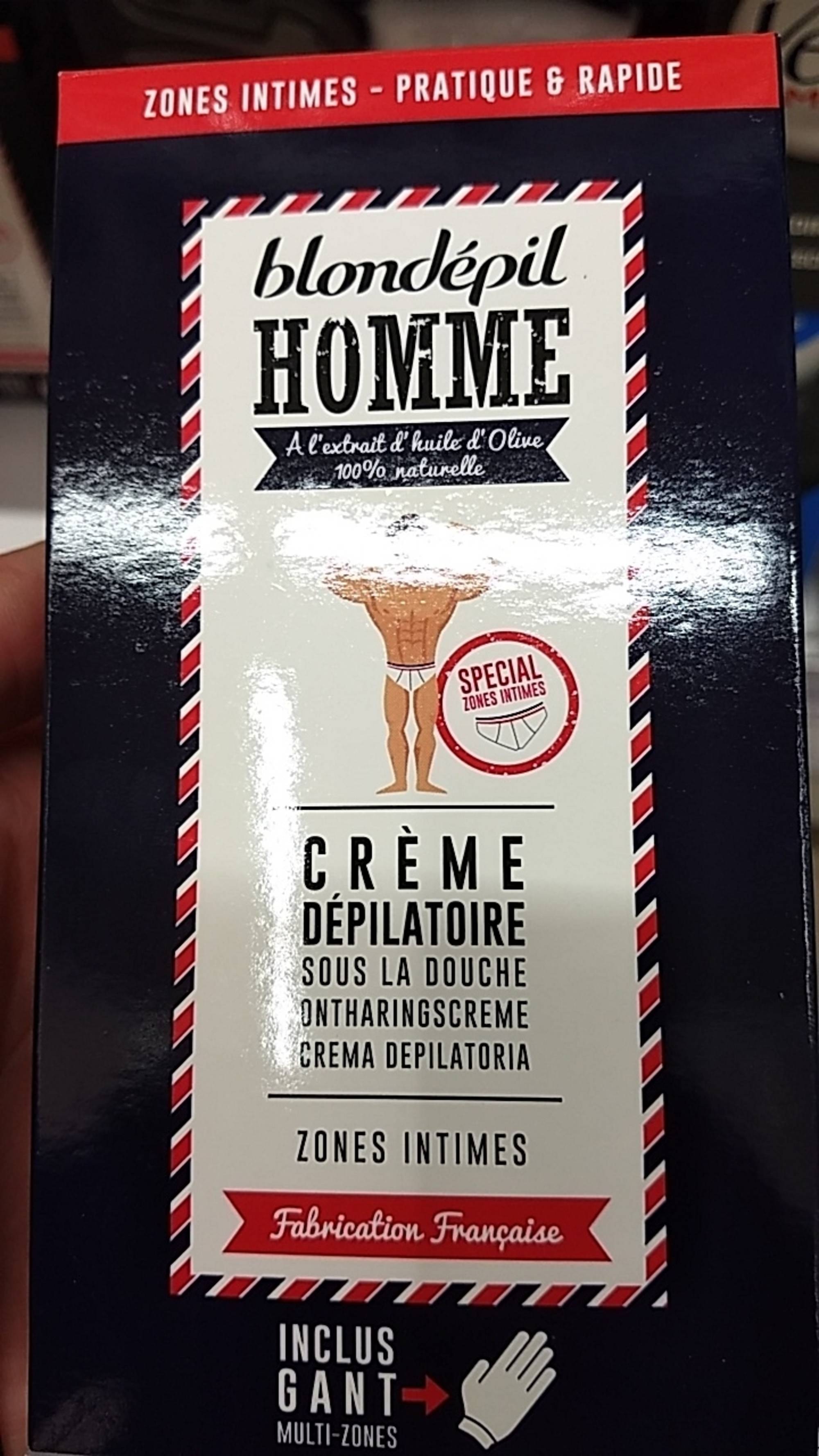 BLONDÉPIL - Homme - Crème dépilatoire zones intimes