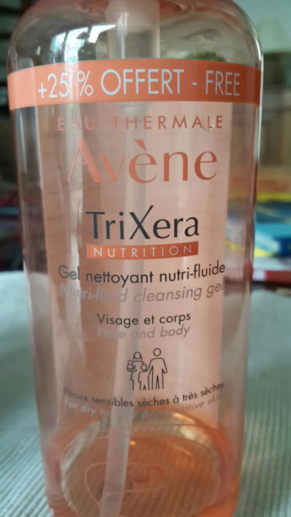 AVÈNE - Eau thermale Trixera - Gel nettoyant nutri-fluide