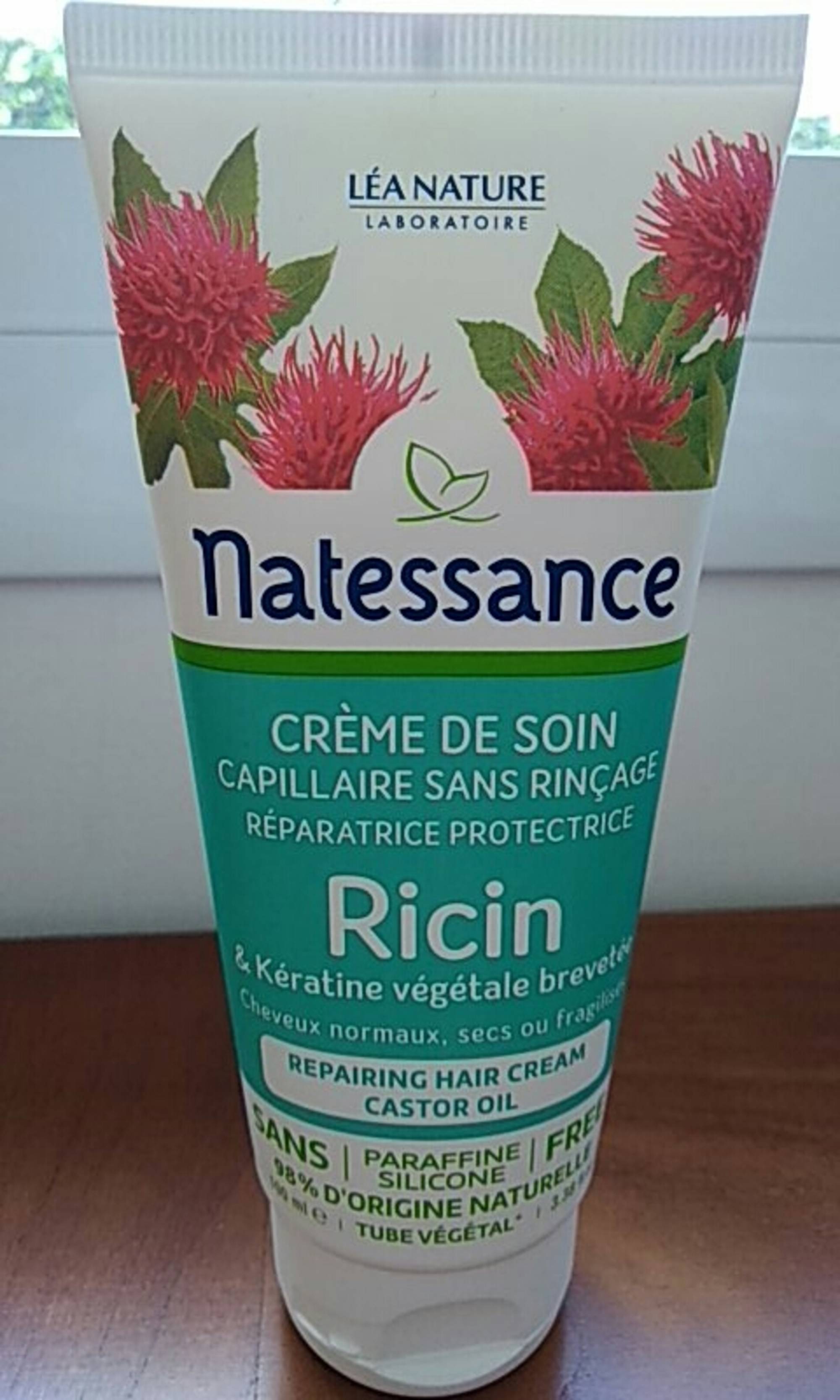 NATESSANCE - Ricin - Crème de soin capillaire sans rinçage