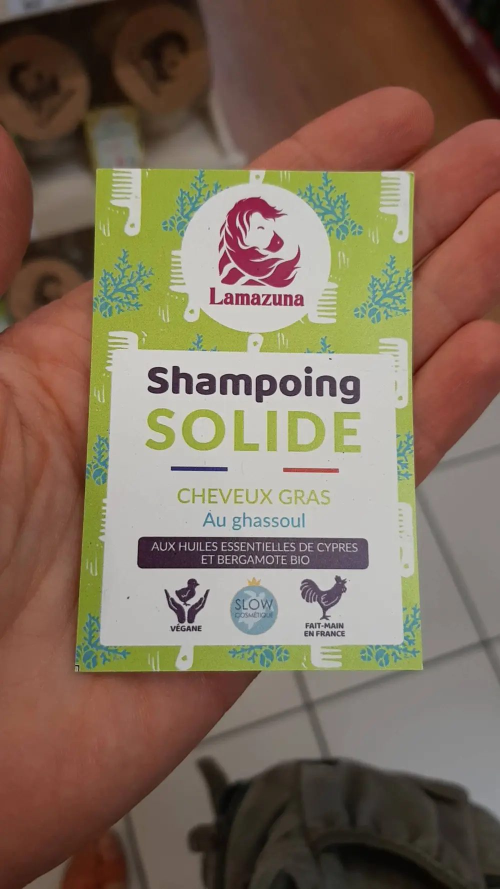 LAMAZUNA - Cheveux gras - Shampooing solide au ghassoul