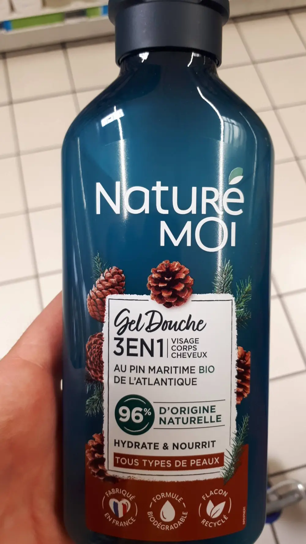 NATURÉ MOI  - Gel douche 3 en 1 au Pin Maritime bio de l'Atlantique