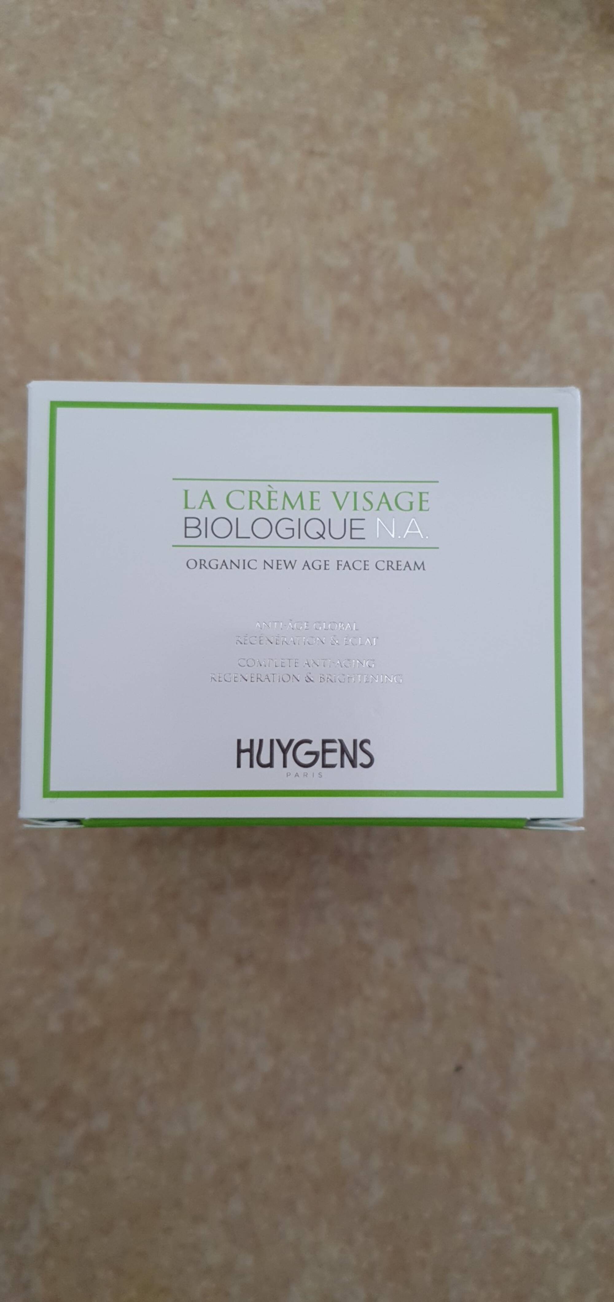 HUYGENS - Biologique N.A. - Crème visage anti-âge global