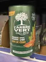 L'ARBRE VERT - Bien-être Bois de cèdre - Déodorant homme 24h