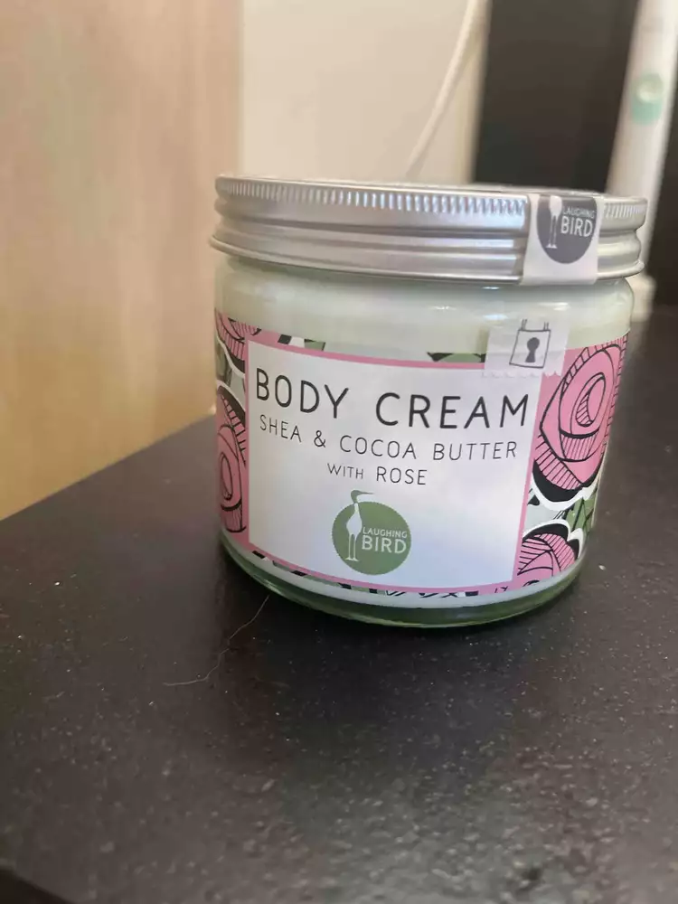 LAUGHING BIRD - Body cream shea & cocoa butter with rose