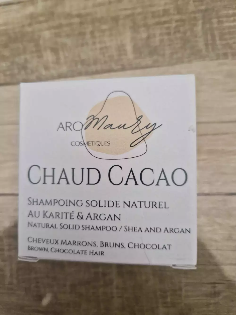 AROMAURY - Chaud cacao - Shampoing solide naturel au karité & argan
