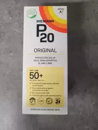 RIEMANN - P20 original - Proteccion solar SPF 50+