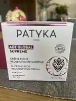 PATYKA - Crème riche redensifiante age global suprême