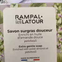 RAMPAL LATOUR - Savon surgras douceur patchouli 