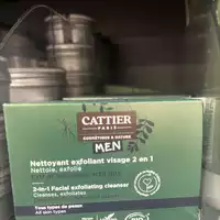 CATTIER - Men - Nettoyant exfoliant visage 2 en 1