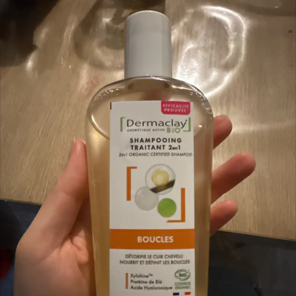 DERMACLAY - Shampooing traitant 2en1 boucles