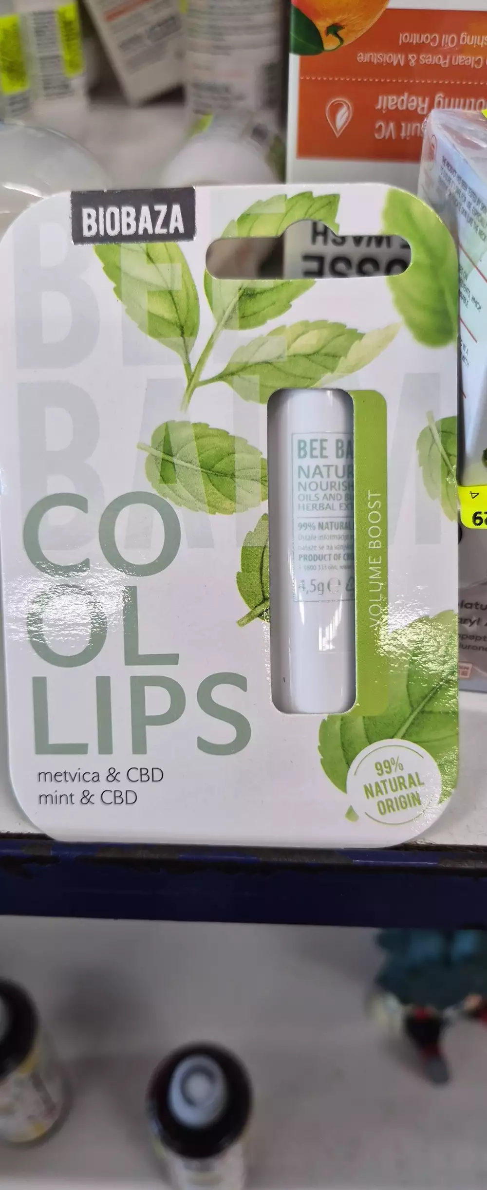 BIOBAZA - Bee balm - Cool lips metvica & CBD, mint & CBD